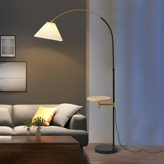 Adjustable Simple Cone Side Table Gold Floor Lamp Zawala Image - 6