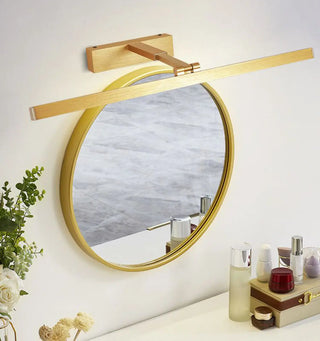 Gold Rotatable LED Rectangular Vanity Light Fixture Zawala Image - 2