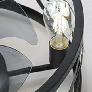 Chic Black Caged Multi-Light Ceiling Fan with Lights Zawala Image - 13