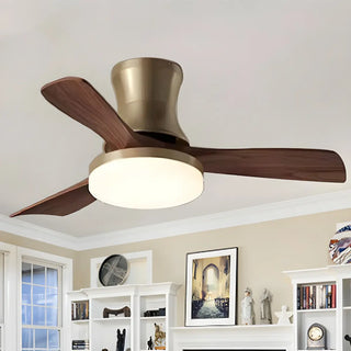 ZOWALA - Industrial Metal Integrated LED Ceiling Fan Light Image - 10