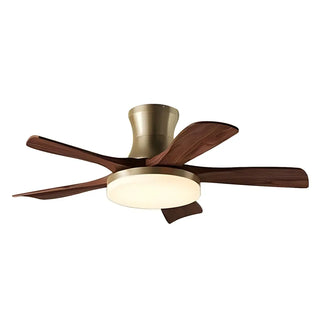 ZOWALA - Industrial Metal Integrated LED Ceiling Fan Light Image - 11