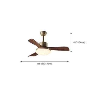 ZOWALA - Industrial Metal Integrated LED Ceiling Fan Light #size