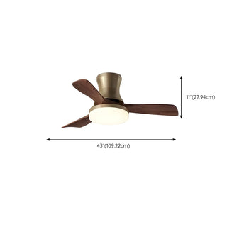 ZOWALA - Industrial Metal Integrated LED Ceiling Fan Light Image - 14