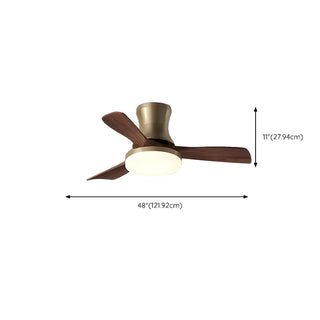 ZOWALA - Industrial Metal Integrated LED Ceiling Fan Light Image - 16