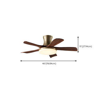 ZOWALA - Industrial Metal Integrated LED Ceiling Fan Light Image - 18