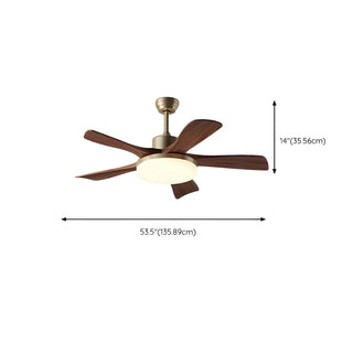 ZOWALA - Industrial Metal Integrated LED Ceiling Fan Light Image - 19