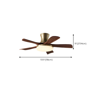 ZOWALA - Industrial Metal Integrated LED Ceiling Fan Light Image - 20