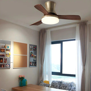 ZOWALA - Industrial Metal Integrated LED Ceiling Fan Light Image - 5