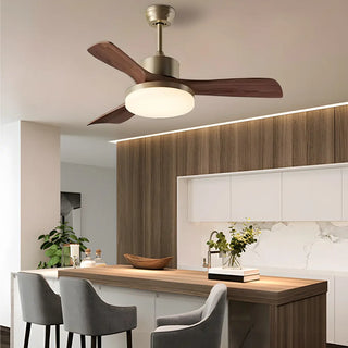 ZOWALA - Industrial Metal Integrated LED Ceiling Fan Light Image - 8