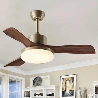 ZOWALA - Industrial Metal Integrated LED Ceiling Fan Light Image - 9