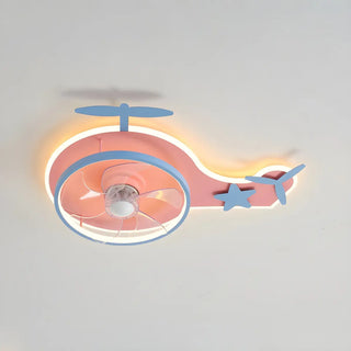Creative Kids Room Flush Mount Cloud Ceiling Fan Light Zawala Image - 16