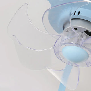 ZOWALA - Kids Room Elegant Semi-Flush Dolphin Ceiling Fan Light Image - 11