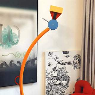 Artistic Rotating Cone Rainbow Arch Metal Floor Lamp Zawala Image - 5