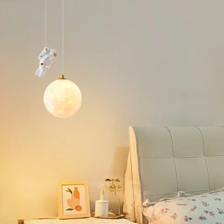 ZOWALA - Kids 1 Light Gold Globe Metal Bedroom Pendant Light Image - 2