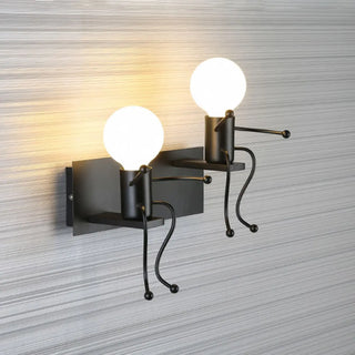 Kids' Rooms Playful Red Figure Metal Wall Light Zawala Image - 2