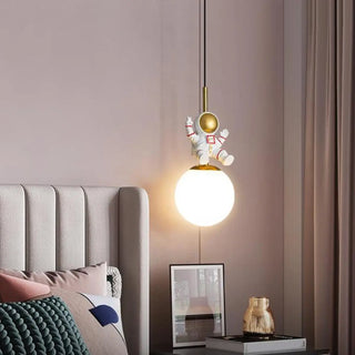 ZOWALA - Modern Children Room Astronaut Planet Pendant Light Image - 2