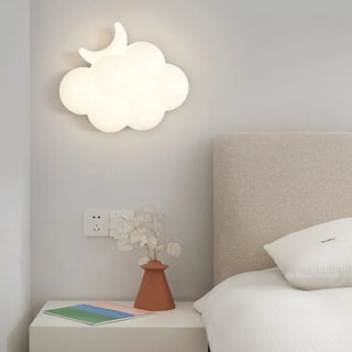 Creative Kids' Room White Cloud-Shaped LED Wall Light Zawala Image - 1