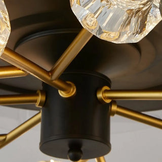 Modern Luxury Crystal Sputnik Chandelier Fan with Light Zawala Image - 7