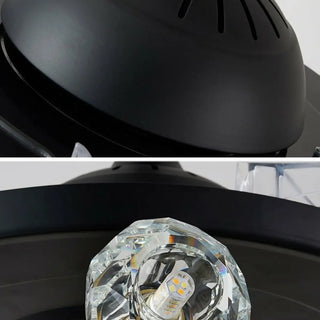 Modern Luxury Crystal Sputnik Chandelier Fan with Light Zawala Image - 9