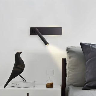 Mini Rectangular Base Cylinder Bedside Reading Wall Sconce Zawala Image - 1