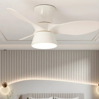 ZOWALA - Minimalist 3-Blade Black Ceiling Fan Light Image - 2