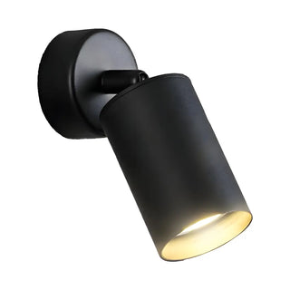 ZOWALA - Modern Adjustable Black Cylinder Bedroom Wall Sconce Image - 7