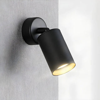 ZOWALA - Modern Adjustable Black Cylinder Bedroom Wall Sconce Image - 8