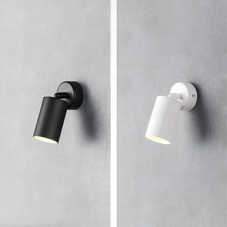 ZOWALA - Modern Adjustable Black Cylinder Bedroom Wall Sconce Image - 9