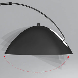 ZOWALA - Minimalist Black Arc Dome Floor Lamp Image - 12