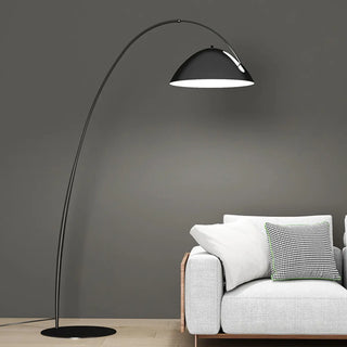 ZOWALA - Minimalist Black Arc Dome Floor Lamp Image - 6