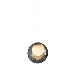 ZOWALA - Minimalist Globe Glass Bedroom Black Pendant Light Image - 5