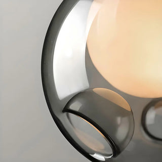 ZOWALA - Minimalist Globe Glass Bedroom Black Pendant Light Image - 9