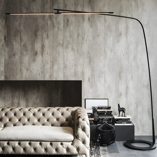 Minimalist Long Linear LED Light Arc Floor Lamp Zawala Image - 2