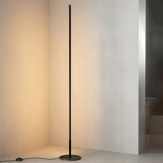 Sleek Minimalist LED Black Linear Metal Floor Lamp Zawala Image - 14