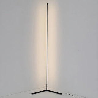 Sleek Minimalist LED Black Linear Metal Floor Lamp Zawala Image - 16