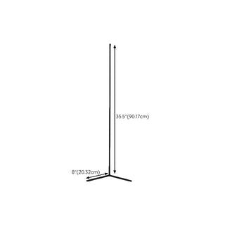 Sleek Minimalist LED Black Linear Metal Floor Lamp Zawala Image - 21