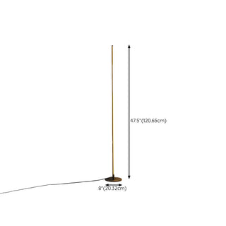 Sleek Minimalist LED Black Linear Metal Floor Lamp Zawala Image - 22