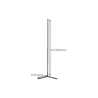 Sleek Minimalist LED Black Linear Metal Floor Lamp Zawala Image - 23