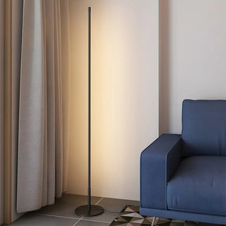 Sleek Minimalist LED Black Linear Metal Floor Lamp Zawala Image - 3