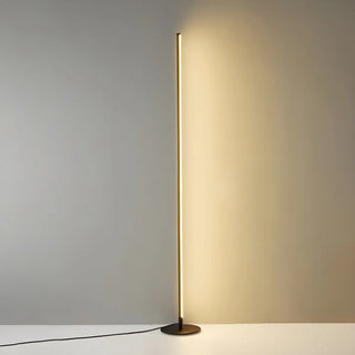 Sleek Minimalist LED Black Linear Metal Floor Lamp Zawala Image - 6