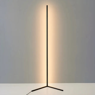 Sleek Minimalist LED Black Linear Metal Floor Lamp Zawala Image - 7