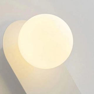 Bedroom Black Oval Frosted Glass Globe Wall Sconce Zawala Image - 11