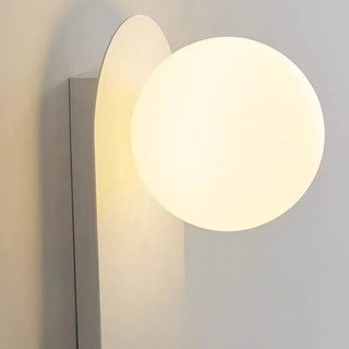 Bedroom Black Oval Frosted Glass Globe Wall Sconce Zawala Image - 12