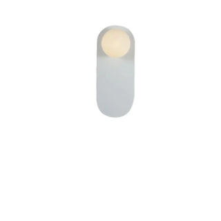 Bedroom Black Oval Frosted Glass Globe Wall Sconce Zawala Image - 5