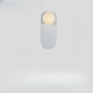 Bedroom Black Oval Frosted Glass Globe Wall Sconce Zawala Image - 8