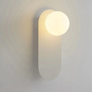 Bedroom Black Oval Frosted Glass Globe Wall Sconce Zawala Image - 9