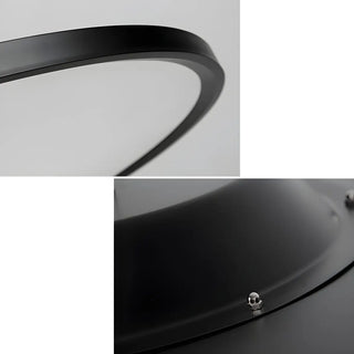 ZOWALA - Minimalist Black Round Circle LED Living Room Pendant Light Image - 11