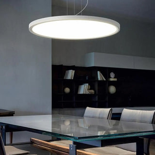 ZOWALA - Minimalist Black Round Circle LED Living Room Pendant Light Image - 7
