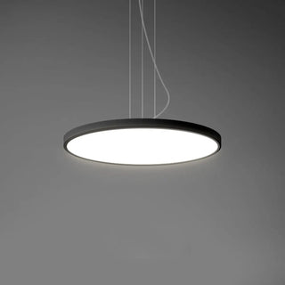 ZOWALA - Minimalist Black Round Circle LED Living Room Pendant Light Image - 9