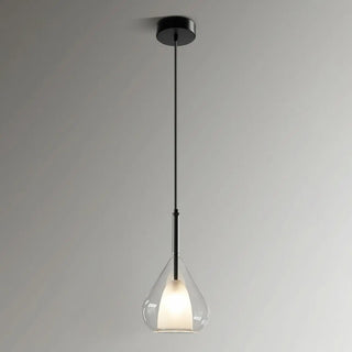 ZOWALA - Minimalist Bedroom Teardrop Clear Glass Pendant Light Image - 6